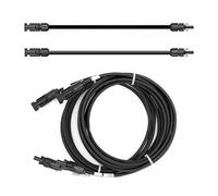 Solartronics Rallonge 6mm ² avec Connecteur Solaire PV Câble H1Z2Z2-K sur Les Deux Côtés Noir - Photovoltaïque Prise - pour Module - Gak, Made in Germany (35m - 6mm²)