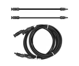 Solartronics Rallonge 6mm ² avec Connecteur Solaire PV Câble H1Z2Z2-K sur Les Deux Côtés Noir - Photovoltaïque Prise - pour Module - Gak, Made in Germany (20m - 6mm²)