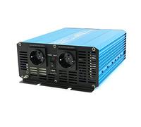 Solartronics Transformateur de Tension TS2000 12V sur 230V 2000 Watt 4000 Watt Sinusoïdale Pure Bleu Solaire Onduleur USB AC Prises