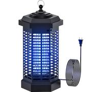 Solarush Piège à insectes pour extérieur 1/2 acre, 4200 V, piège à insectes étanche pour grandes cours, noir