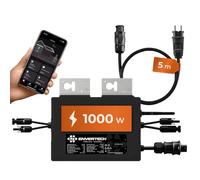 Solarway All In One Envertech Micro onduleur 1000 W avec câble de 5 m - Onduleur puissance de balcon 800 W-1000 W pour 2 modules PV - Black CASE - Application & WiFi & Bluetooth