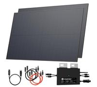 Solarway® Bloc d'alimentation électrique complet pour balcon 1000 W - Onduleur de 1000 W - Kit complet - Panneaux solaires de 500 W et accessoires