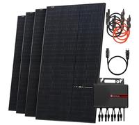 Solarway® Bloc d'alimentation solaire complet pour balcon 2000 W - Onduleur 2000 W - Kit complet - Panneaux solaires 500 W et accessoires