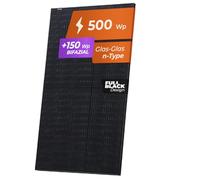 Solarway Panneau solaire 500 W JA-Solar - Module PV - Panneau solaire bifacial 500 W Full Black Type N - Modèle JAM60D41 - Convient pour centrale de balcon ou installation PV
