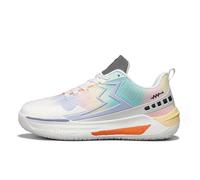 Solastride Chaussures de Basket-Ball Basses Unisexes, Respirantes, antidérapantes, amortissantes, rebondissantes, for Couple, Chaussures d'entraînement Sportives(White,45 EU)