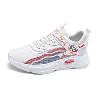 Solastride Chaussures de Basket-Ball décontractées en Maille Respirante for Hommes, antidérapantes, résistantes à l'usure et Absorbant Les Chocs, Chaussures de Fitness d'extérieur(Red,44 EU)