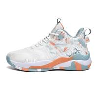 Solastride Chaussures de Basket-Ball for Hommes, Respirantes, antidérapantes, résistantes à l'usure et Absorbant Les Chocs, Bottes d'entraînement Sportives en Ciment(White,48 EU)