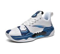 Solastride Chaussures de Basket-Ball for Hommes, Respirantes, résistantes à l'usure, antidérapantes, Absorbant Les Chocs, Chaussures de Sport d'entraînement à Rebond(Blue,41 EU)