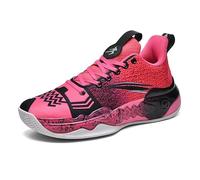 Solastride Chaussures de Basket-Ball for Hommes, Respirantes, résistantes à l'usure, antidérapantes, Absorbant Les Chocs, Chaussures de Sport d'entraînement à Rebond(Red,40 EU)