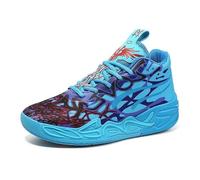 Solastride Chaussures de Basket-Ball Montantes Unisexes en Maille Respirante, antidérapantes, Tendance, for Sports de Plein air et Loisirs(Blue Purple,40 EU)
