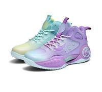 Solastride Chaussures de basket-ball unisexes respirantes, légères, absorbant les chocs, antidérapantes et résistantes à l'usure. Chaussures d'entraînement sportives en ciment(Mandarin Duck Color,36 E