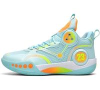 Solastride Chaussures de Basket Montantes for Hommes, Respirantes, antidérapantes, résistantes à l'usure, Absorbant Les Chocs, Chaussures d'entraînement Sportives en Ciment(Moonlight,45 EU)