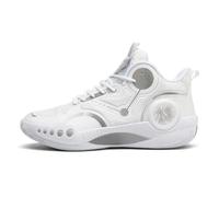 Solastride Chaussures de Basket Montantes for Hommes, Respirantes, antidérapantes, résistantes à l'usure, Absorbant Les Chocs, Chaussures d'entraînement Sportives en Ciment(White,41 EU)