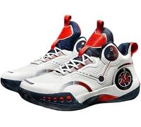 Solastride Chaussures de Basket Montantes for Hommes, Respirantes, antidérapantes, résistantes à l'usure, Absorbant Les Chocs, Chaussures d'entraînement Sportives en Ciment(Dark Blue,41 EU)