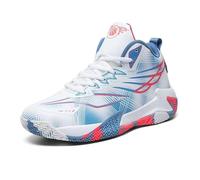 Solastride Men's Plus Size Basketball Shoes Anti Slip Wear-Resistant Grabbing Rebound Outdoor Sports Training Shoes(Blue,40 EU)