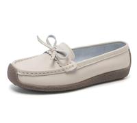 Solaud Femmes Cuir Loafers Confort Soft Wild Driving Anti-Collision Penny Mocassins Infirmières Travail Quotidien Walking Flats Chaussures de Loisirs