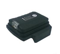 Solaughguy Adaptateur de batterie 18 V pour outils électriques Dongcheng avec lampe torche LED intégrée et sortie de charge USB 5 V/2 A - Boîtier en plastique, entrée DC 14-21 V, luminosité 45 lm,