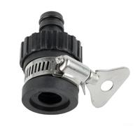 Solaughguy Adaptateur de raccord de robinet de cuisine pour robinet d'arrosage 14-20 mm, corps en caoutchouc étanche avec clip réglable en acier inoxydable, utilisation en intérieur et en extérieur