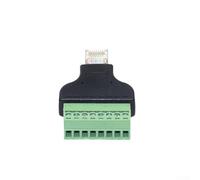Solaughguy Adaptateur RJ45 mâle vers bornier à vis 8 broches pour câblage Ethernet - Vert, boîtier en plastique, compatible avec Cat5/Cat5e/Cat6/Cat7 UTP solide et toronné