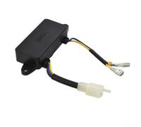 Solaughguy AVR Régulateur Redresseur de Tension Automatique pour Générateurs Monophasés 1 KW - 3 kW - Condensateur 250V 220μF, Prise 4 Fils + 2 Câblage Balai Charbon, Montage 10cm