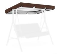 Solaughguy Bâche de rechange pour balancelle de jardin 3 places - 164 x 114 cm - Avec volant de 15 cm - Tissu Oxford 420D résistant aux intempéries - Beige, marron, vert (marron)