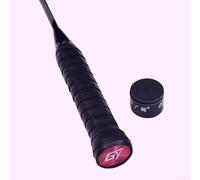 Solaughguy Bande antidérapante en polyuréthane pour poignées de raquette - Pour tennis, badminton, squash, 110 cm de long et 2,5 cm de large, compatible avec les sports de raquette (noir)