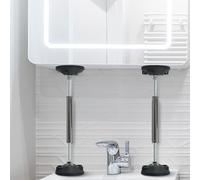 Solaughguy Barre de support télescopique pour armoire et évier, capacité de charge réglable de 300 kg, support de montage avec cadre extensible, 23-37 cm/30-45 cm de hauteur (23-37 cm)