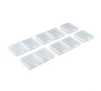 Solaughguy Boîte de rangement en plastique rigide pour piles AA et AAA - Organiseur pour 4 piles AA ou 5 piles AAA, compact 67 x 60 x 18 mm, blanc, lot de 10, outils de maison et d'atelier