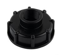 Solaughguy Bouchon de conteneur IBC S60 x 6 filetage 1/2 3/4 1" adaptateur femelle pour réservoir d'eau fourre-tout de pluie en plastique noir raccord d'irrigation de jardin DN40 DN50 (3/4)