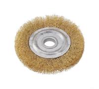 Solaughguy Brosse de polissage en fil de cuivre souple et plat pour meuleuse, tailles 100-250 mm avec fils de cuivre pur fins de 0,15 mm, design plat ondulé pour ébavurage du métal (100 mm x 16 mm)
