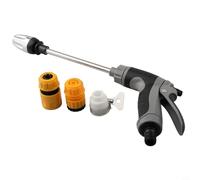 Solaughguy Buse réglable haute pression pour tuyau d'arrosage, buse de pulvérisation turbo avec fixation en métal galvanisé 37 x 16 cm, pour lavage de voiture, arrosage des fleurs (A)