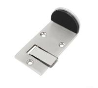 Solaughguy Butée de porte en acier inoxydable pour portes intérieures, double usage au sol et au mur, s'adapte aux espaces de 5 à 35 mm, argent (94 x 48 x 40 mm et 124 x 48 x 40 mm) (5 cm gauche)