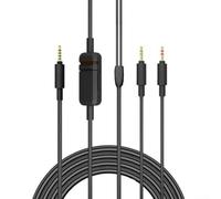 Solaughguy Câble audio pour casque Beyerdynamic MMX300 2ème génération, cordon de rechange en cuivre de 2,45 m avec prise jack 3,5 mm pour configuration de jeu PC, noir