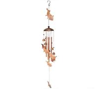 Solaughguy Carillon éolien en fer avec motif animal mignon, 92 cm de long, résistant aux intempéries, décoration de cour pour porche, terrasse et jardin (carillon éolien chaton)
