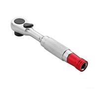 Solaughguy Clé à cliquet à douille 6,35 mm - Porte-embout de tournevis avec fonction de libération rapide, antirouille et résistant à l'usure pour un usage professionnel, caoutchouc double couleur (a)