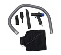 Solaughguy Compresseur d'air dépoussiérant, outil de soufflage pneumatique et d'aspiration avec aspiration de 6 kPa, 3 adaptateurs remplaçables pour poussière, copeaux de bois, copeaux de métal