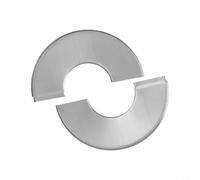Solaughguy Couvercle décoratif en acier inoxydable pour tuyaux de chauffage à eau et gaz, robinet de radiateur, cache-trou mural argenté pour la maison, la cuisine, le bureau, la salle de bain (65 x