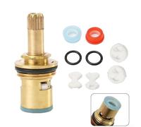 Solaughguy Disque en céramique de rechange pour robinet de robinet et rondelle en silicone, 5,1 cm, construction en laiton et céramique, pour lavabo de salle de bain et robinets de cuisine, convient