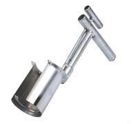 Solaughguy Échantillon de sol à long manche pour plantation et transplantation de jardin, outil de bulbe en acier inoxydable avec poignée en T, aérateur de pelouse pour creuser des trous, 32