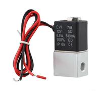 Solaughguy Électrovanne NPT 1/8" DC 12 V normalement fermée rapidement pour réponse électrique pour air eau avec indice d'étanchéité IP65 et connexion de fil de 30,5 cm