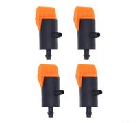Solaughguy Émetteur goutte à goutte réglable pour systèmes d'irrigation goutte à goutte de jardin - 4,3 x 2 cm - Régulateur émetteur en plastique d'ingénierie - Orange, ensemble de 4 pièces