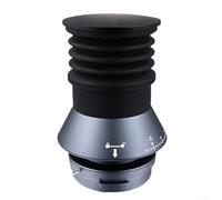 Solaughguy Entonnoir monodose en alliage d'aluminium pour moulin à café Barsetto BEA01/BEA02/BEA02S, trémie en silicone avec mécanisme de verrouillage sécurisé, couleur bleu et gris