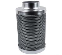 Solaughguy Filtre à charbon actif 100 mm pour contrôle des odeurs, lit en charbon de 38 mm avec charbon léger RC48, débit d'air 364/h, comprend 2 préfiltres, compatible (100 mm x 250 mm)