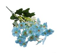 Solaughguy Fleurs violettes artificielles - Décoration florale d'orchidée en soie pour la maison, le mariage et le bureau | Bouquet d'orchidées artificielles de 40 cm de haut en blanc (bleu clair)