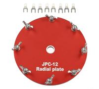 Solaughguy Grille de mise à la terre en aluminium spécial pour ondes courtes portables JPC-12, diamètre extérieur de 11 cm, épaisseur de 3 mm, trou de fil terminal de 2,4 mm,