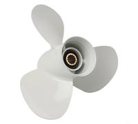 Solaughguy Hélice de bateau en alliage d'aluminium de 28,9 x 33 cm, design à 3 pales compatible avec les moteurs hors-bord 40HP 48HP 50HP 60HP Series pour une vitesse de poussée améliorée et M