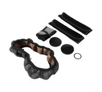 Solaughguy Housse de volant étincelante avec strass pour intérieur de voiture - Housses de levier de vitesse accentuées et housses de ceinture de sécurité, bouton pour anneau, dessous de verre (blanc)