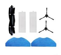 Solaughguy Kit brosse principale, filtres, brosses latérales et serpillères de rechange pour aspirateur Polaris PVCRDC 6002 - Comprend 1 brosse à rouleau, 2 filtres, 2 côtés