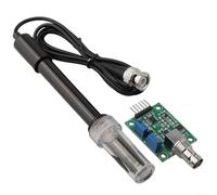 Solaughguy Kit de capteur de pH, module de capteur de pH compatible, avec sonde d'électrode BNC connecteur BNC, pour Arduino large gamme de détection 0-14 (kit de pH)