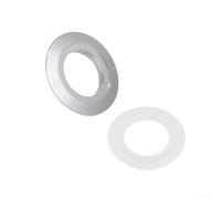 Solaughguy Kit de conversion d'adaptateur double bouton de chasse d'eau de 38 mm, compatible avec trou de réservoir de 48 mm et 58 mm, construction en plastique avec plaques d'adaptation blanches en